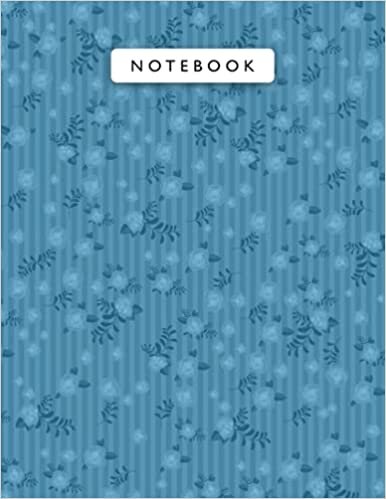 indir Notebook Star Command Blue Color Small Vintage Rose Flowers Mini Lines Patterns Cover Lined Journal: Planning, Monthly, 21.59 x 27.94 cm, Wedding, ... x 11 inch, A4, Work List, 110 Pages, College
