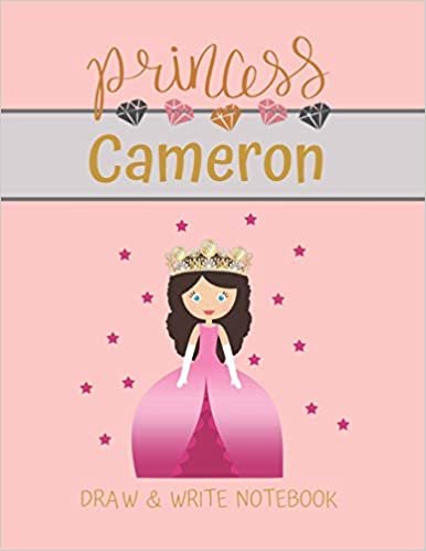 indir Princess Cameron Draw &amp; Write Notebook: With Picture Space and Dashed Mid-line for Small Girls Personalized with their Name (Lovely Princess)