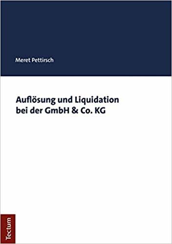 تحميل Auflosung Und Liquidation Bei Der Gmbh &amp; Co. Kg
