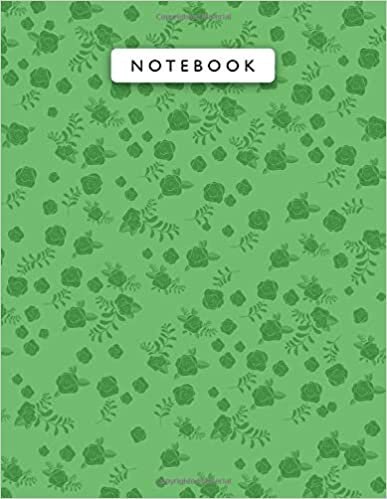 indir Notebook Lime Green Color Mini Vintage Rose Flowers Patterns Cover Lined Journal: A4, 110 Pages, Journal, Planning, 21.59 x 27.94 cm, College, Wedding, 8.5 x 11 inch, Work List, Monthly