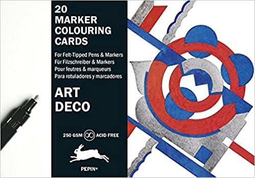 Art Deco: Marker Colouring Card Book (Multilingual Edition): 20 marker colouring cards indir