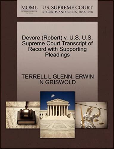 DeVore (Robert) V. U.S. U.S. Supreme Court Transcript of Record with Supporting Pleadings indir