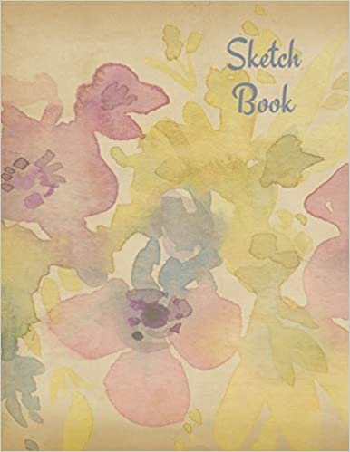 Sketch Book: Watercolor flowers; 100 sheets/200 pages; 8.5" x 11"
