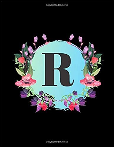 indir R: Monogram Initial R Floral Notebook (Diary/Journal) for Women and Girls