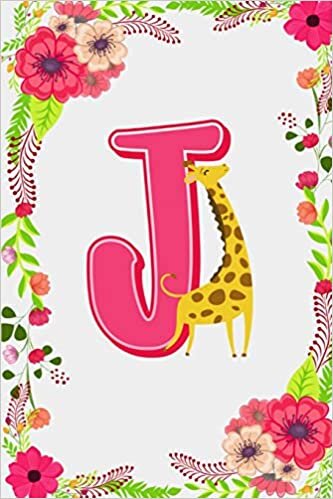 indir J: Letter J Monogram Initials Giraffe Flowers Floral Notebook &amp; Journal