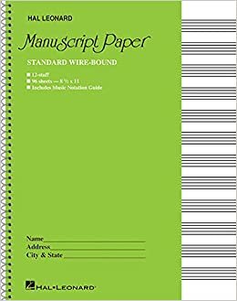 Standard Wire Bound Manuscript Paper: Green Cover ダウンロード