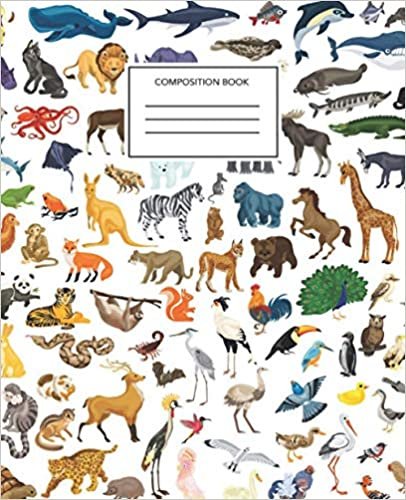 indir Composition Notebook: Pretty Wide Ruled Paper animal Notebook Journal | animal Wide Blank Lined Workbook for s Kids Students Girls for Home School College for Writing Notes.