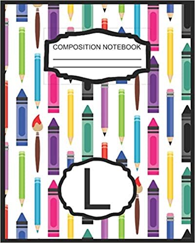 Composition Notebook L: Monogrammed Initial Elementary School Wide Ruled Interior Notebook