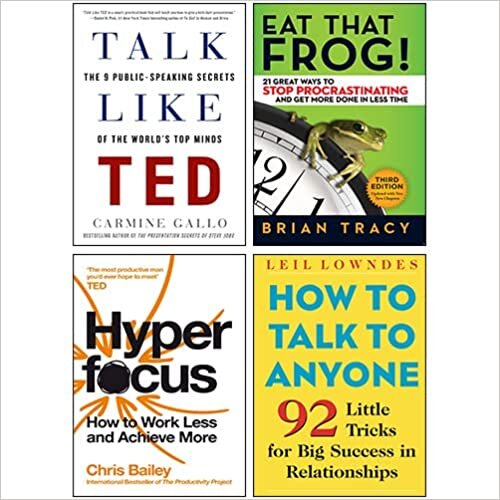 تحميل Talk Like TED, Hyperfocus, Eat That Frog!, How to Talk to Anyone 4 Books Collection Set