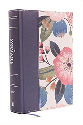 The Woman's Study Bible: New International Version, Blue Floral, Cloth Over Board