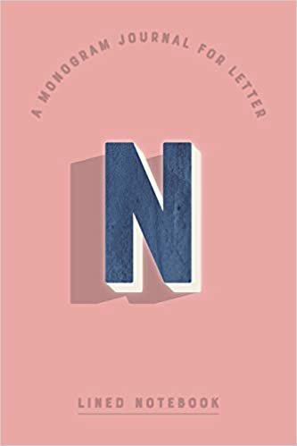 indir A Monogram Journal for Letter N Lined Notebook: Indigo Blue Watercolor Initial N Monogrammed Notepad | Rose Blush Pink Cover (Modern Navy Monogram Journals, Band 70)