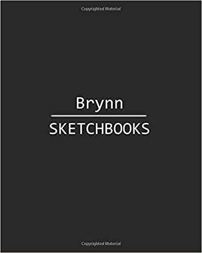 indir Brynn Sketchbook: 140 Blank Sheet 8x10 inches for Write, Painting, Render, Drawing, Art, Sketching and Initial name on Matte Black Color Cover , Brynn Sketchbook