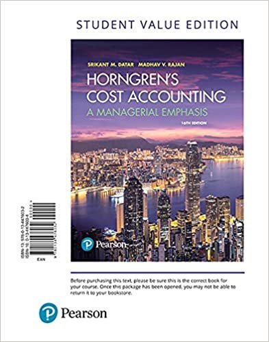 Horngren's Cost Accounting, Student Value Edition