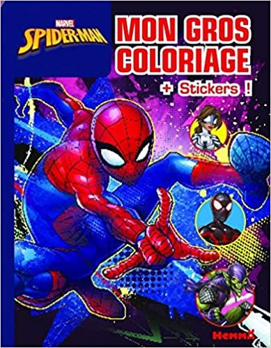 indir Marvel Spider-Man - Mon gros coloriage + stickers ! (Fond bleu)
