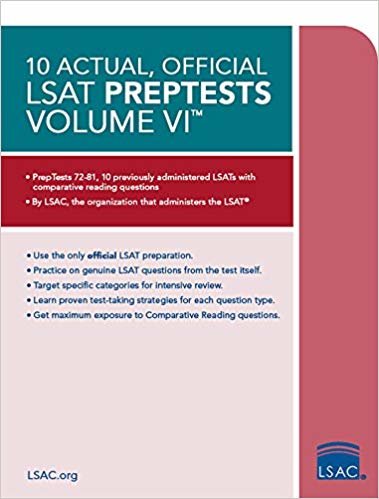 تحميل 6: 10 الفعلية ، الشركة المصنعة lsat preptests التحكم في مستوى الصوت VI: (preptests 72 – 81)