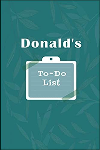 Donald's To˗Do list: Checklist Notebook | Daily Planner Undated Time Management Notebook indir