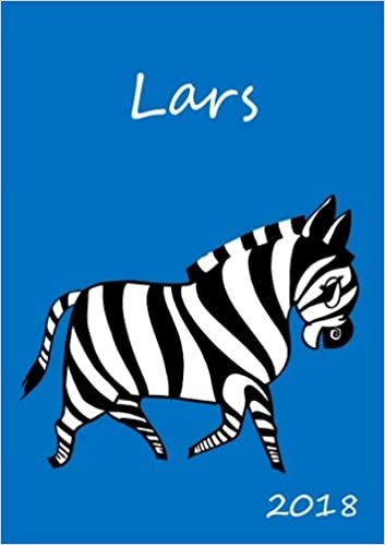 indir 2018: personalisierter Zebra-Kalender 2018 - Lars - DIN A5 - eine Woche pro Doppelseite