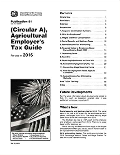 Publication 51 (2016), (Circular A), Agricultural Employer's Tax Guide indir