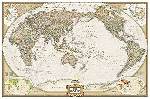 تحميل خريطة حائط موسعة تحمل شعار &quot;National Geographic: World Executive تحمل شعار &quot;Pacific Cins&quot; - مغلفة (73 × 48 بوصة) (خريطة مرجعية جغرافية)