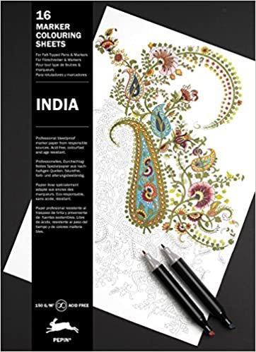 India: Marker Colouring Book: 16 marker Colouring Sheets indir