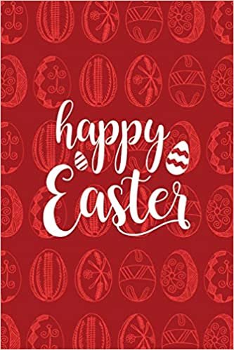 تحميل Happy Easter Notebook, Blank Write-in Journal, Dotted Lines, Wide Ruled, Medium (A5) 6 x 9 In (Red)