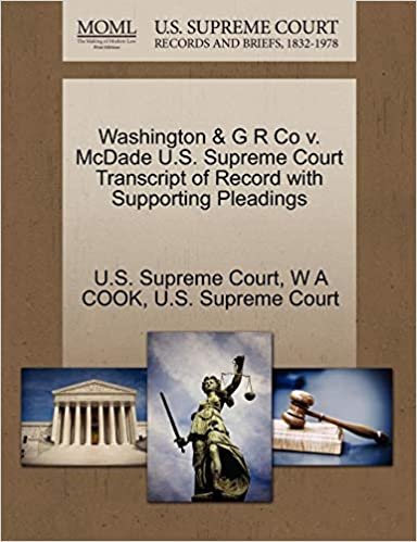 indir Washington &amp; G R Co v. McDade U.S. Supreme Court Transcript of Record with Supporting Pleadings