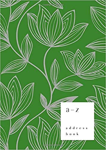A-Z Address Book: B6 Small Notebook for Contact and Birthday | Journal with Alphabet Index | Hand-Drawn Brush Hipster Cover Design | Green