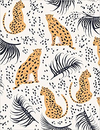 indir 2021-2022 Monthly Planner: Large Two Year Planner (Cheetahs with Palm Leaves)