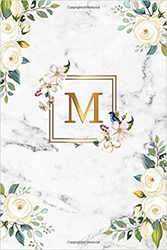  بدون تسجيل ليقرأ M: Cute Initial Monogram Letter M Dot Grid Bullet Notebook. Nifty Personalized Journal & Diary with Dotted Grid Pages for Girls and Women - Cute Grey Marble & Gold Floral Print