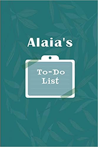 indir Alaia&#39;s To˗Do list: Checklist Notebook | Daily Planner Undated Time Management Notebook