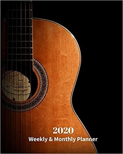 2020 Weekly and Monthly Planner: Brown Guitar - Monthly Calendar with U.S./UK/ Canadian/Christian/Jewish/Muslim Holidays– Calendar in Review/Notes 8 x 10 in.-Music / Musical Instruments / Guitar indir