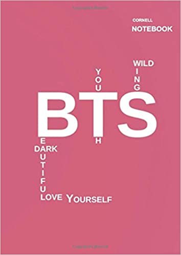 Cornell notes: 110 pages [55 sheets], (8.27" x 11.69" (A4), BTS Love yourself Cover. indir
