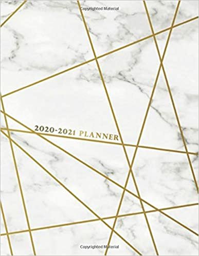 2020-2021 Planner: Marble & Gold 2 Year Daily Weekly Planner & Organizer with To-Do’s, Inspirational Quotes, Notes & Vision Boards | Abstract Lined ... Agenda Schedule Notebook & Business Calendar