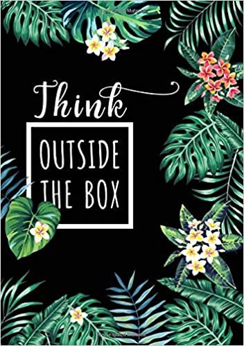 Think Outside The Box: B5 Large Print Password Notebook with A-Z Tabs | Medium Book Size | Tropical Leaf Design Black indir