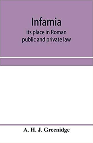 تحميل Infamia: its place in Roman public and private law