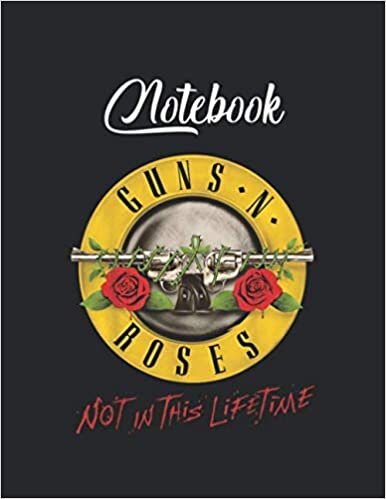 indir NoteBook: Guns N Roses Not In This Lifetime Blank Vinetage Floral Notebook Marble Large Size 8.5in x 11in for Student Teacher Friend with 110 Page