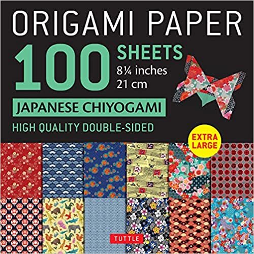 تحميل Origami Paper 100 sheets Japanese Chiyogami 8 1/4&quot; (21 cm): Extra Large Double-Sided Origami Sheets Printed with 12 Different Patterns (Instructions for 5 Projects Included)