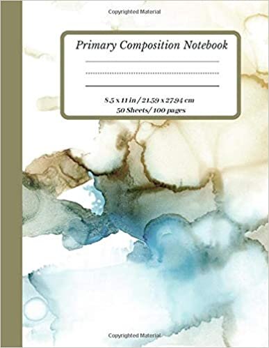 Primary Composition Book: Dotted Midline and Picture Space | Grades K-2 Composition School Exercise Book | 100 Story Pages (Ink Covers Series) indir