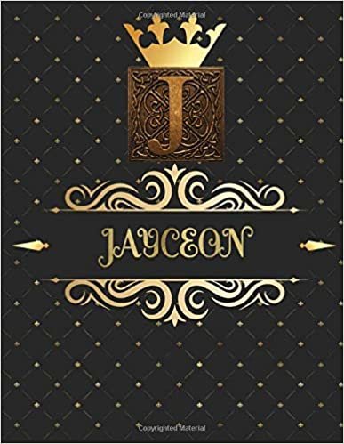 Jayceon: Unique Personalized Gift for Him - Writing Journal / Notebook for Men with Gold Monogram Initials Names Journals to Write with 120 Pages of ... Cool Present for Male (Jayceon Book) indir