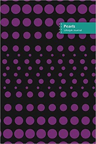 Pearls Lifestyle Journal, Blank Write-in Notebook, Dotted Lines, Wide Ruled, Size (A5) 6 x 9 In (purple)