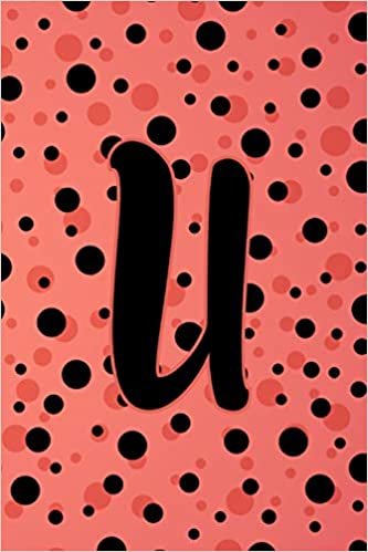 indir U: Letter U Monogram Black Red &amp; Pink Polka Dot Notebook &amp; Journal