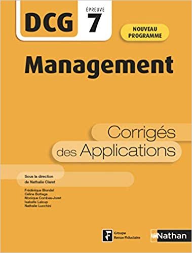 Management - DCG - Épreuve 7 - Corrigés des applications 2020 (EXPERTISE COMPTABLE)