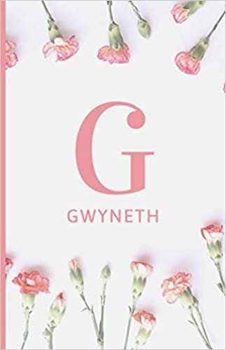 Gwyneth: Dotted Notebook Journal with Pink Monogram Initial Letter G and Name indir