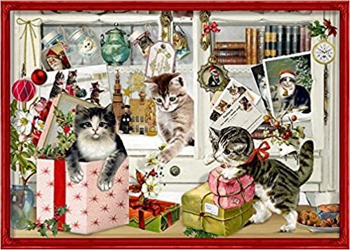 A4-Wandkalender - Katzen-Weihnacht