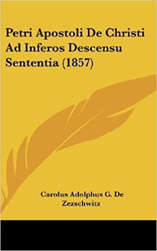 Petri Apostoli de Christi Ad Inferos Descensu Sententia (1857) indir