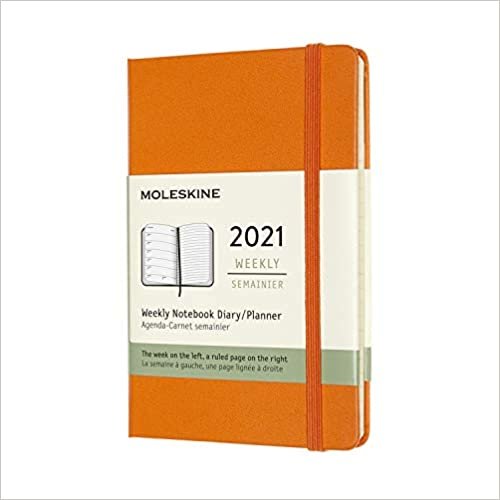 Moleskine 2021 Weekly Planner, 12M, Pocket, Cadmium Orange, Hard Cover (3.5 x 5.5)