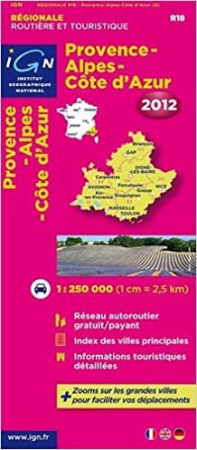 Provence Alpes Côtes d`Azur 2012. 1 : 250 000