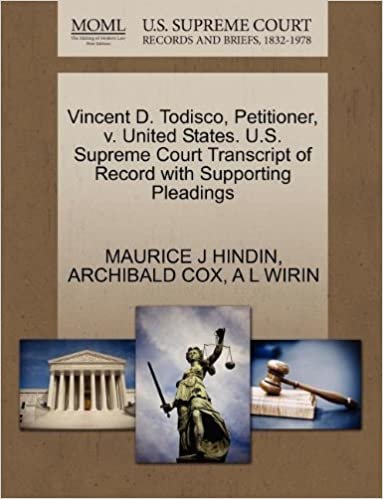 indir Vincent D. Todisco, Petitioner, v. United States. U.S. Supreme Court Transcript of Record with Supporting Pleadings
