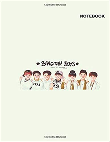 BTS rm notebook: Classic Lined pages, 110 Pages, Letter (8.5 x 11 inches), Bangtan Boys Cute Drawing Cover. indir