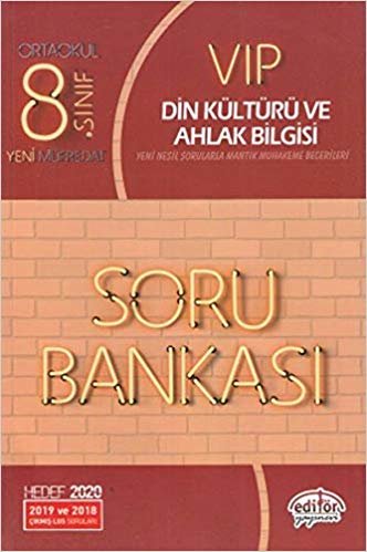 Editör 8. Sınıf VIP Din Kültürü ve Ahlak Bilgisi Soru Bankası Yeni indir